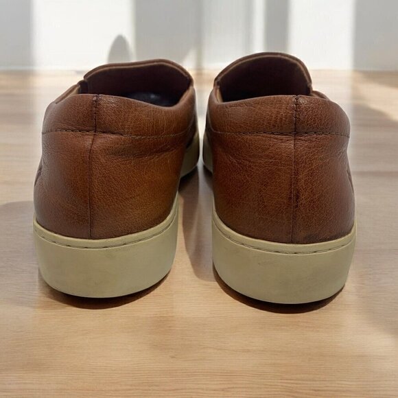 Frye Ivy Women's Slip-On Cognac Leather Low Top Sneakers Brown & White Size 9 - Picture 8 of 9